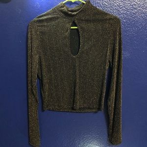 Fashion to Figure Gold Metallic Crop top